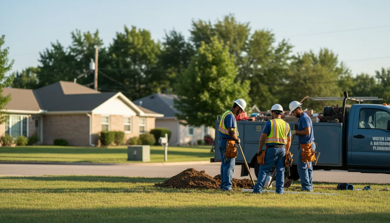 Residential water line and bathroom plumbing service in Marion, PA